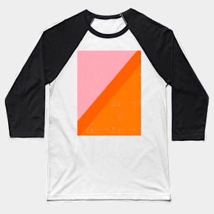 Pink and Orange Roller Brush Geometric Baseball T-Shirt